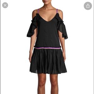 Pitusa Camille Cold shoulder drop hem dress
